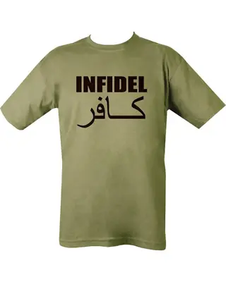 Kombat UK Infidel T-shirt - Olive Green  Military Army Style • £11.99