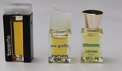 VTG  3 X Miniature 4 Ml Parfums De Paris Ma Griffe  Coriandre & Torrente • £35