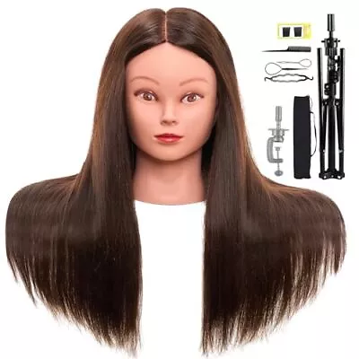 100% Mannequin Head Human Hair18” Dark Mannequin Head With 18 Inch Brown • $58.72