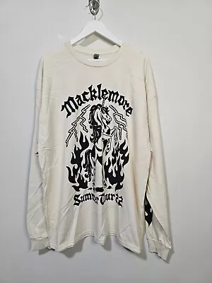 Macklemore Summer 2022 Tour Band Tee Mens Size 2XL Beige Long Sleeve Rap Tee • $45