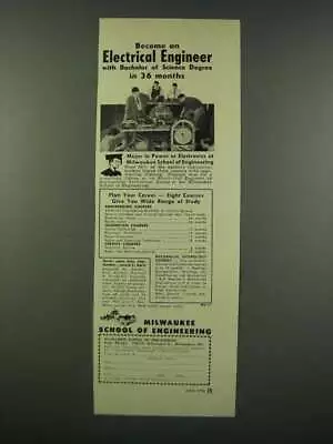 1954 Milwaukee School Of Engineering Ad - Become An Electrical Engineer • $19.99