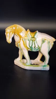 £13.01 • Buy Vintage Miniature Horse Chinese Majolca Style Tang Dynasty War Horse 1950s Decor