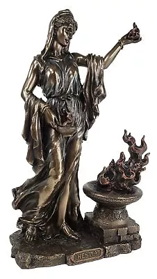 11  Hestia Greek Mythology Virgin Goddess Of Hearth & Home Bronze Finish Statue • $81