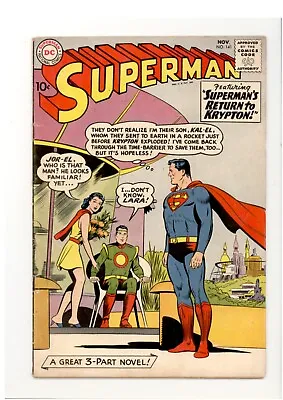 Superman 141 F- Fine- Superman's Return To Krypton! 1960 • $55.24