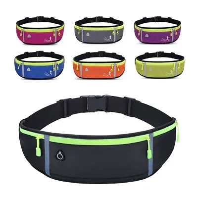 Jogging Running Cycling Gym Bum Bag Travel Waist Belt Pouch Sports Phone Holder • £5.99