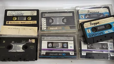 7 X Metal Tapes Cassettes Maxel Realistic Technics • £23