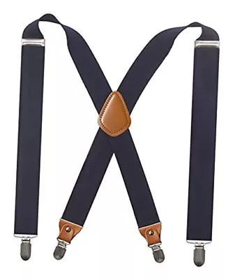 Adjustable Elastic Suspenders For Men's And Women's With X Back Suspenders Navy • $26.28