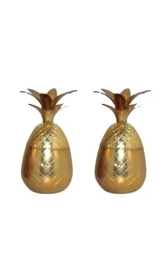 Pineapple Shot Glasses - Gold - Set Of 2 Copper 4 Oz Drinking Party Shot Glasses • $10
