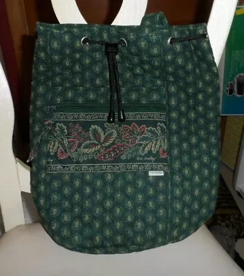 Vera Bradley Old Style Tennis Sling Backpack In Retired Classic Green Pattern • $45