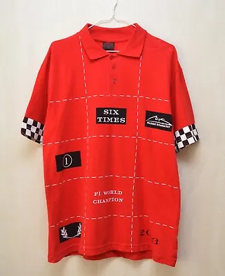 Vintage Michael Schumacher Germany Ferrari Formula 1 F1 Polo Shirt 2003 Size M • £48