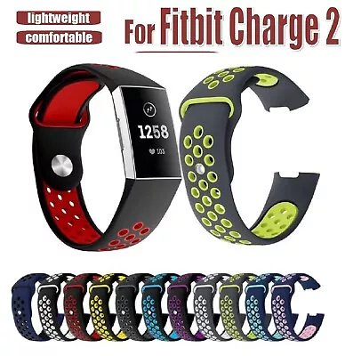 Fitbit Charge 2 Sports Band Silicone Replacement Strap Wristband Watch Strap AU • $13.99