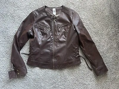 M By Marc Bouwer Women’s Leather Jacket Coat-Size 12 • $129