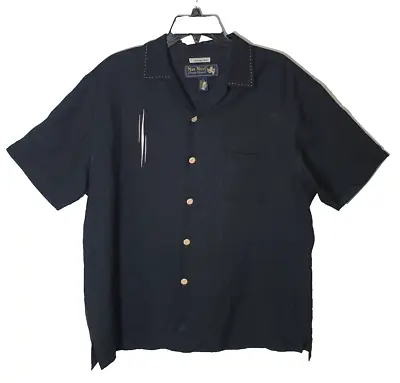 Nat Nast Men's Short Sleeve Embroidered Bowling Style Shirt Large Silk • $26.99