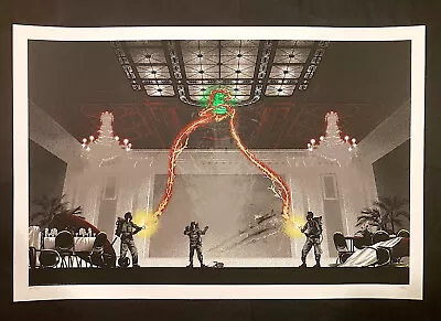 Mark Englert Ghostbusters Flowers Are Still Standing GID Screen Print Mondo • $275