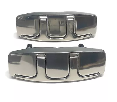 PAIR 5-3/4  Boat FLIP UP FOLDING / BOAT CLEAT 316 Marine Stainless Steel~Cleats • $29.99