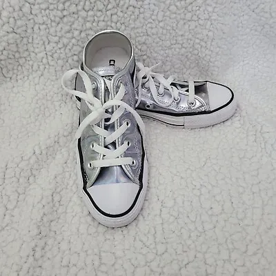 Converse Chuck Taylor All Star Lo Iridescent Sneaker Silver Womens Sizes • $18.55