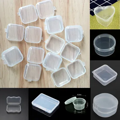 £5.38 • Buy Mini Clear Plastic Small Box Earplugs Bead Earings Storage Boxes Container Case 