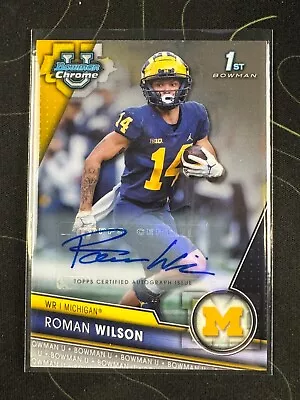2023 Bowman University 169 Roman Wilson Prospect Auto Michigan Wolverines • $0.99