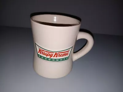 Krispy Kreme Doughnuts Coffee Mug White 14 Oz Heavy Diner Style 3D Raised Logo • $8.15