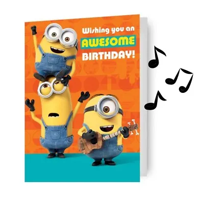 Birthday Card Despicable Me Minions Birthday Singing Musical Sound Card • £4.50