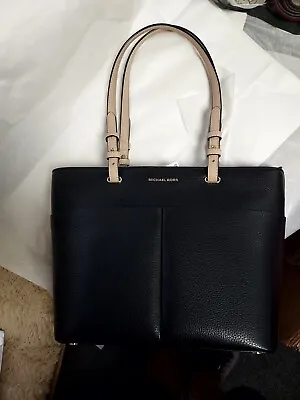 Michael Kors Bedford Medium Pebbled Black Leather Tote Handbag Purse New • $89.95