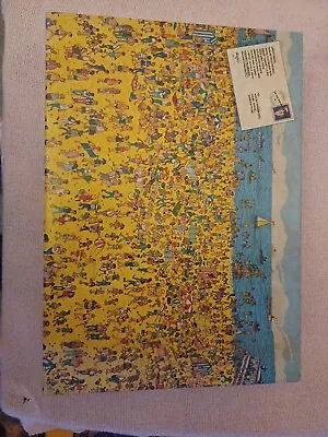 Vintage 1989 Wheres Waldo Jigsaw Puzzle “On The Beach” 100 Piece UNOPENED! #6230 • $10
