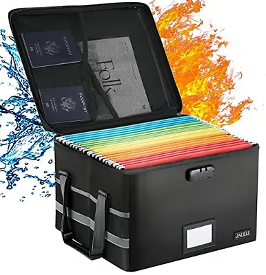 $38.83 • Buy Upgraded File Box With Lock, Fireproof Document Box File Cabinet File Organizer