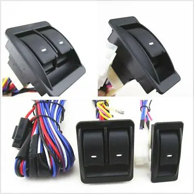 12V Vehicle Off-Road Power Door Window Glass Lift LED Switch With Wiring Harness • $33.55