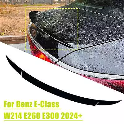 1x Glossy Black Rear Trunk Spoiler Wing For Mercedes Benz E Class W214 E260 2024 • $97.40