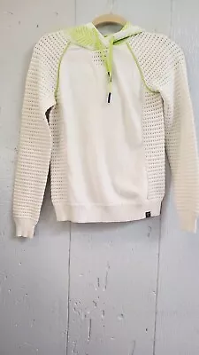 Title Nine Dekker Sweater Hoodie White Green Size S • $22.50