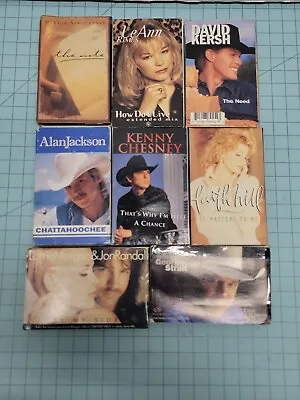 $6.99 • Buy  Lot Of 9 Vintage Cassette Tapes Singles Country 90s 