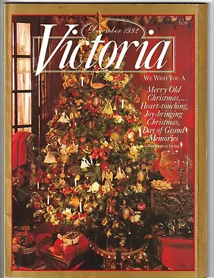 Vintage VICTORIA Magazine DEC 1992 Crafts Home & Garden Antiques Fashion • $11.95