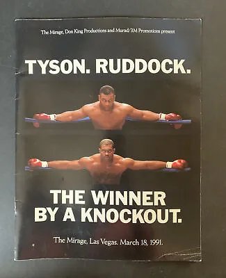 Mike Tyson Vs Razor Ruddock March 18 1991 Boxing Program Mirage Las Vegas Rare • $24.99