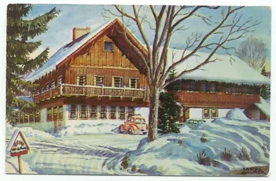 West Dover VT The Alp-Hof Swiss Chalet At Mount Snow Postcard Vermont • $1.99