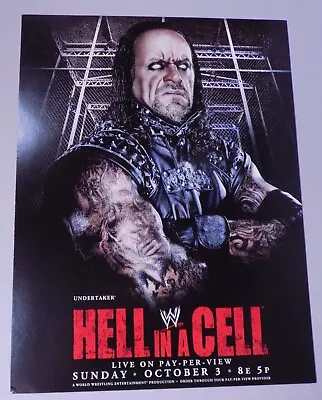 October 3 2010 Hell In A Cell Undertaker PPV WWE Poster 12x16 2 Sided Wrestling • $29.99