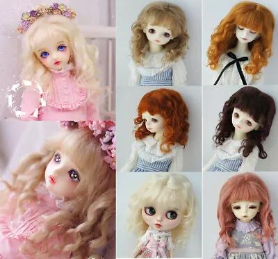 3-4  1/12 SD BJD Wig 5-6 6-7 7-8 8-9 9-10 Real Mohair Long Curly Sweet Wigs Hair • $22.88