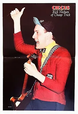 CHEAP TRICK RICK NIELSEN 1979 Centerfold Poster~Vtg Circus Rock Magazine Pinup • $14.99