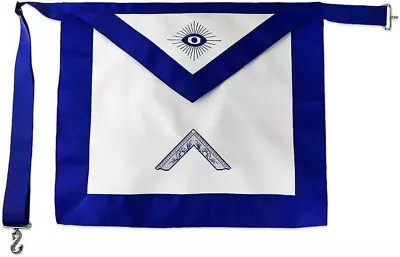 Masonic Apron Synthetic Leather Worshipful Master Blue Lodge Apron • $73.10