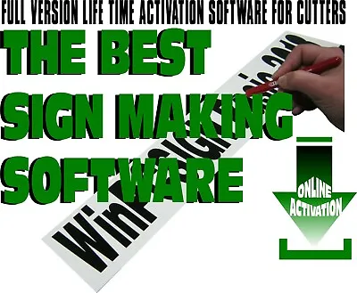 Sign Making Software Basic 2018 FOR ANY VINYL CUTTER+ 600 Drivers Included • $89.88