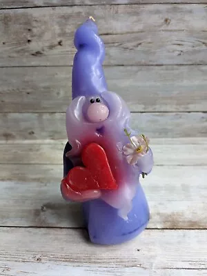 Northern Lights Candle Vintage Purple Wee Wizard 7” Valentine Heart Flowers Rare • $24