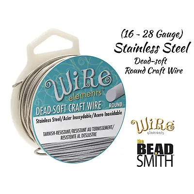 $4.21 • Buy Stainless Steel BeadSmith 16, 18, 20, 22, 24, 26, 28 Gauge Craft Wire Elements
