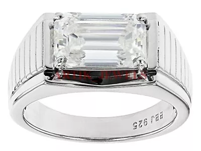 Natural White Topaz Gemstone With 925 Sterling Silver Ring For Men's 2916 • £89.93