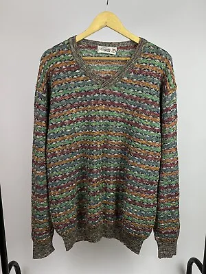 Missoni Sport Vintage Multicolor Knit Sweater Size 54 • $120