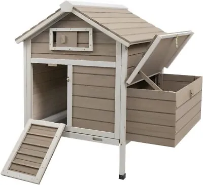 Chicken Coop Rabbit Hutch With Removable Trays Raised Hen House With Nesting Box • $159.99