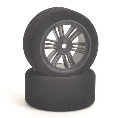 $16.44 • Buy Contact RC J14074 1/10 Foam Rear Tires 30mm 40Shore JAP Black Carbon Wheels (2)
