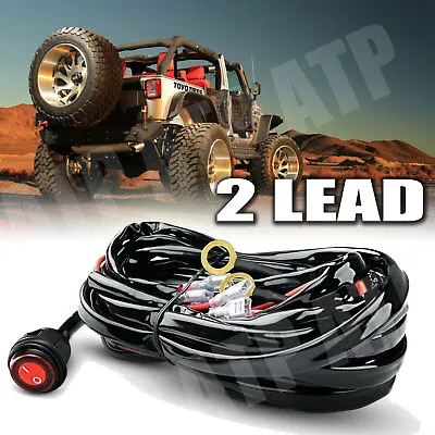 12V 40A LED Work Fog Light Bar Wiring Harness Kit ON/OFF Switch Relay Cable KIT • $8.54