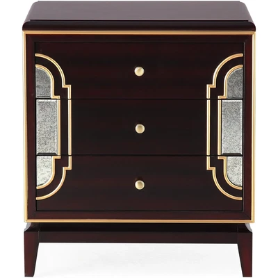 $537.99 • Buy Scarlet Antique Bedside Table Solid Wood 3 Drawers Storage Cabinet Nightstand