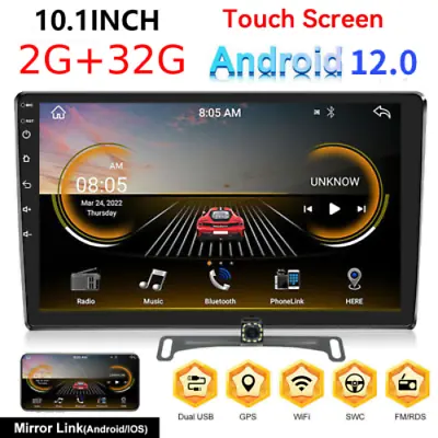 10.1'' Double 2 Din Android 13 Car Stereo Radio GPS WIFI BT Carplay Touch Screen • $42.99