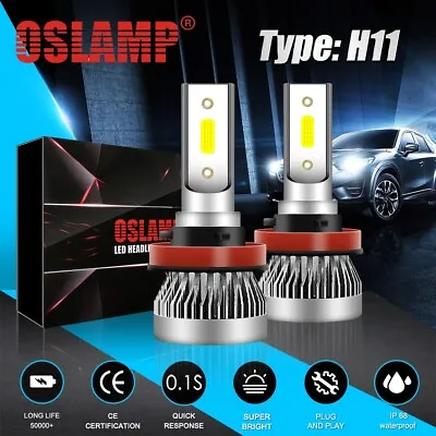 OSLAMP H11 H9 LED Headlight Bulbs High Beam For Holden Commodore VE 2006-2013 • $29.99