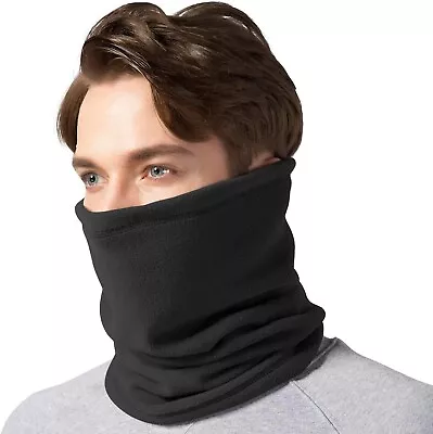 Snood Neck Warmer Scarf Men Winter Thick Fleece Thermal Windproof Balaclava Mask • £3.95